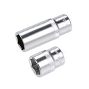 uxcell 6ポイントソケット シャローおよびディープセット ドライブ6.35mm ソケットサイズ14mm Cr-Vスチール 2個入り