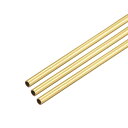 uxcell 真鍮丸管 0.2 mm壁厚さ シームレスストレートパイプチューブ 1.5mm 外径 x 0.2mm壁厚,3個