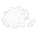 uxcell ス型クリューキャップ 十字ネジカバー 17mm x 4.5mm ラウンド ホワイト プラスチック 60個入り