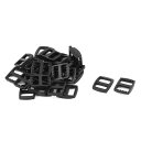 uxcell バックル 旅行 プラスチック 調整可能 バックパック トリーグライド ブラック 15mm ストラップ 幅 30個入り