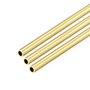 uxcell 真鍮丸管 1 mm壁厚さ シームレスストレートパイプチューブ 外径6mm x壁1mm、3個