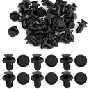 uxcell リテーナークリップ プラスチックドライブリベット フラップバンパーフェンダプッシュクリップ 10mm穴 25