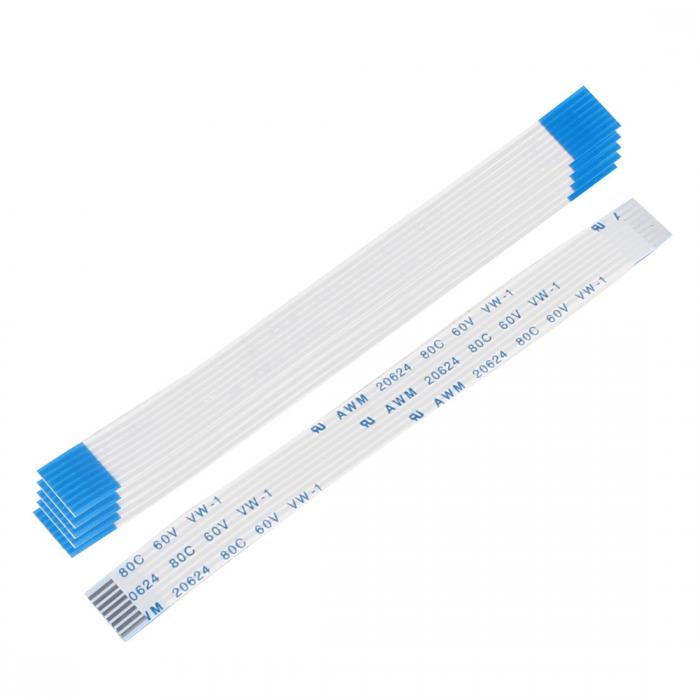 uxcell フレキシブルフラットケーブル 6個 100x9mm 1mmピッチ 8ピン FPC ワイヤー FFC