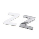 uxcell カーステッカー 銀色調 金属製 Z 文字の形状 アルファベット ステッカー エンブレム バッジ デカール 自動車用