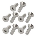 uxcell 六角穴付きボルトセット 六角穴付きボルト キャップねじ ファスナー 皿頭 6.3mm-20 x 22mm 304ステンレス鋼 10枚入り(4)