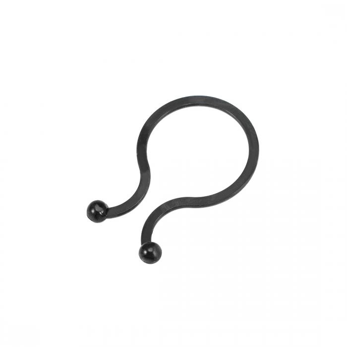 uxcell ツイストロックケーブル ワイヤ ナイロン製タイ U状 空間節約 直径18 mm ブラック 50個入