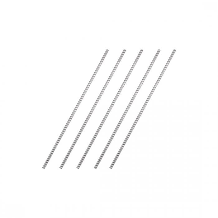 uxcell 丸棒 ラウンドロッド 車軸バー DIYクラフト用 304ステンレス鋼 2mm x 100mm 5個入り