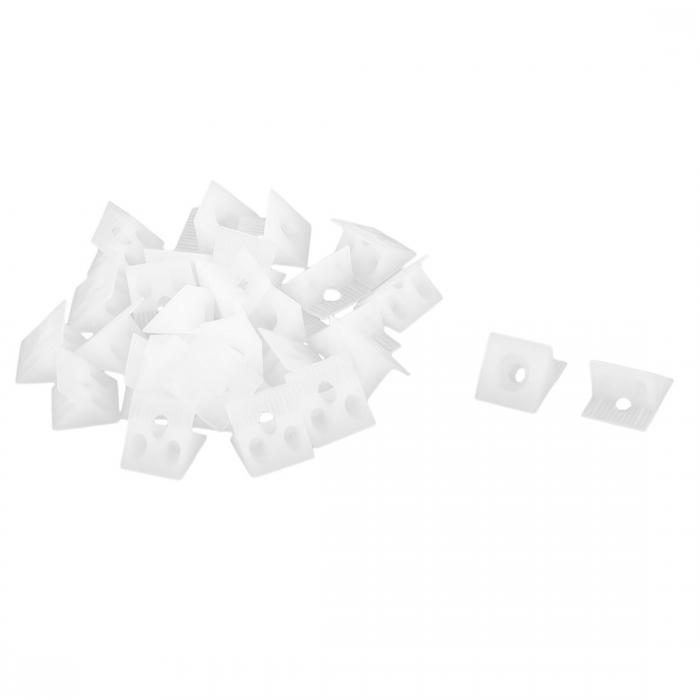uxcell 家 付属品 プラスチック 家具 角度 固定 サポート ブラケット 白い 30個