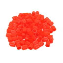 uxcell タイヤバルブキャップ レッド プラスチック タイヤ エアバルブキャップタイヤ ホイール リム ほこり カバー 車用 100個入り