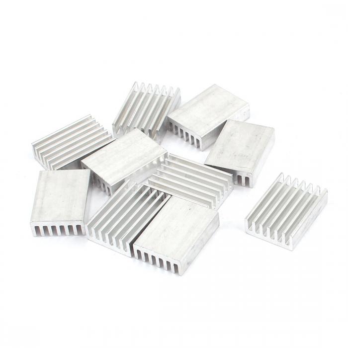 uxcell ヒートシンク アルミニウム ブラック 軽量 20mmx14m 10個入