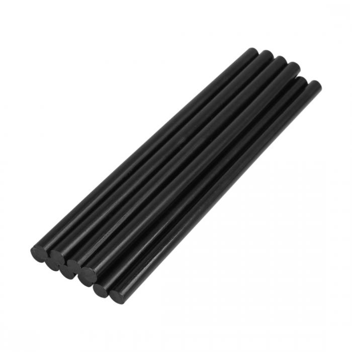 uxcell カーホットメルトスティック ホットグルースティック 7X150mm ブラック 10本