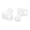 uxcell 長方形トイレ座席 ヒンジボルト ナット ホワイト 39 mm × 24 mm 2 個入り(3)