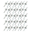 uxcell ブラインドリベット アルミニウム オープンエンド 大フランジ 5mm x 30mm 40個入り(4)