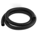 uxcell コルゲートチューブ パイプ 絶縁 ホース ワイヤ ブラック 23x28.5mm 2M長さ