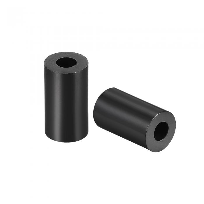 uxcell ナイロンラウンドスペーサーワッシャー 3.2 mm 内径 7 mm 外径 10 mm 高さ M3ネジ用 ブラック 100個入り