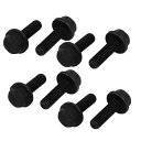 uxcell フランジネジボルト 非鋸歯状 六角 炭素鋼 完全なスレッド スレッドM6x20mm 8個入り(4)
