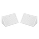 uxcell アングルブラケット コーナーブレース プラスチック ホワイト 4穴 42mmx20mmx20mm 24個入り
