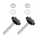 uxcell 2個セット M8 x 50mm スターノブ プラスチック製の六角形クランピングノブネジハンドル 傘ベース交換機械用のワッシャーナット付きの交換品