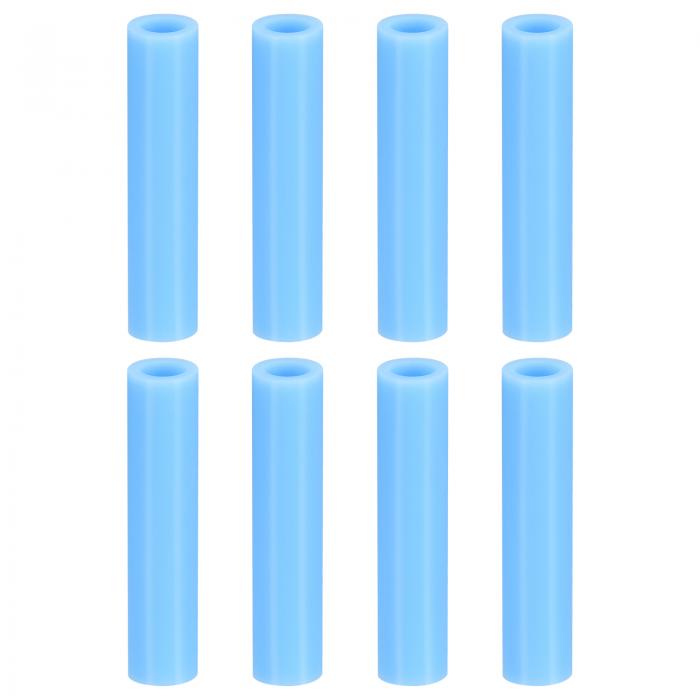 uxcell 8個のシリコンストロー先端カバー メタルストローカバー 柔らかい再利用可能ストロー先端 6mm/0.24