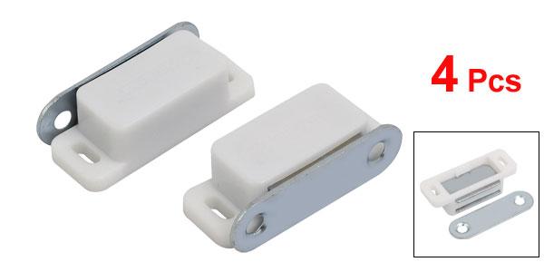 uxcell 磁気キャッチラッチ マグネットロック ホワイト プラスチック メタル 4個 [2]