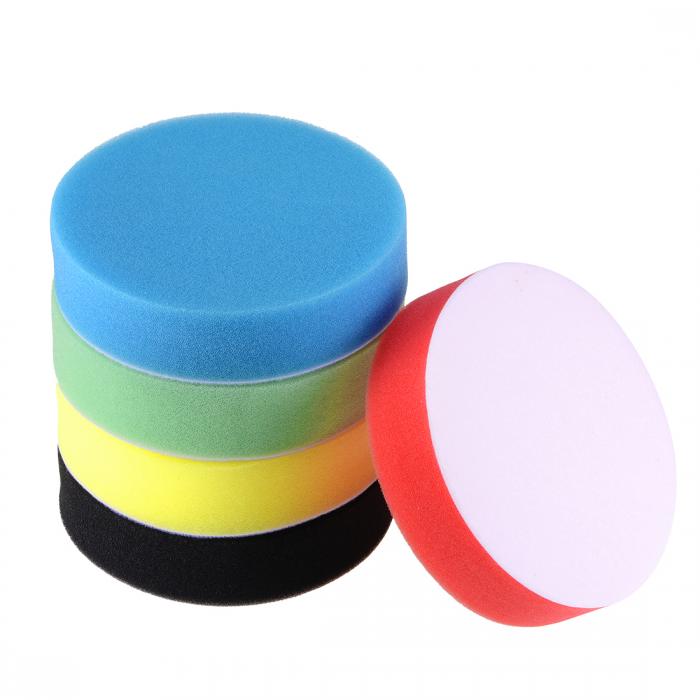 uxcell カーフォームドリル研磨パッドキット 125mm フラットスポンジパッド オートボート用 5個