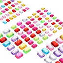 uxcell 325枚の宝石ステッカー クラフト用 5シート 粘着性宝石 ピカピカ 長方形 ラインストーンステッカー 水晶クラフト 宝石ステッカー パーティーテ...
