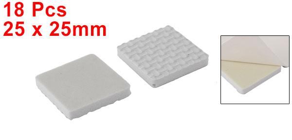 uxcell 椅子脚カバー 椅子足キャップ 長さx幅x厚さ 25x25x3mm 18個セット ブラウン ホワイト 2色選べる 家具足パッド プロテクター テーブル EVA 四角形 滑り止め