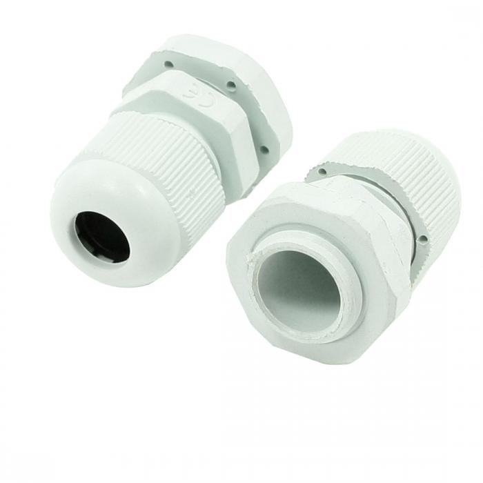 uxcell ケーブルグランド ファスナー 2個入り PG11 防水 プラスチック ライトグリーン