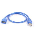 uxcell USB2.0 メス−オス AF/AM延長ケーブル 延長ケーブル プラスティック ブルー 50cm