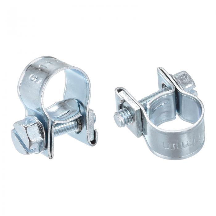 uxcell 15個燃料ラインパイプホースクランプクリップ 9-11mm燃料インジェクションホースクランプ調整可能なパイプホースクリップチューブクランプ配管自動車および産業用