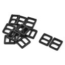 uxcell ロック ハシゴ バックル バッグ 帯ひも プラスチック 調整可能 10mm ストラップ 幅 12個入り