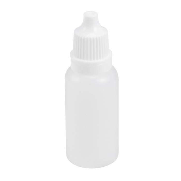 uxcell プラスチックドロッパーボトル 15ml 0.5オンス シール液ボトル 半透明 ホワイト プラスチック 50個入り