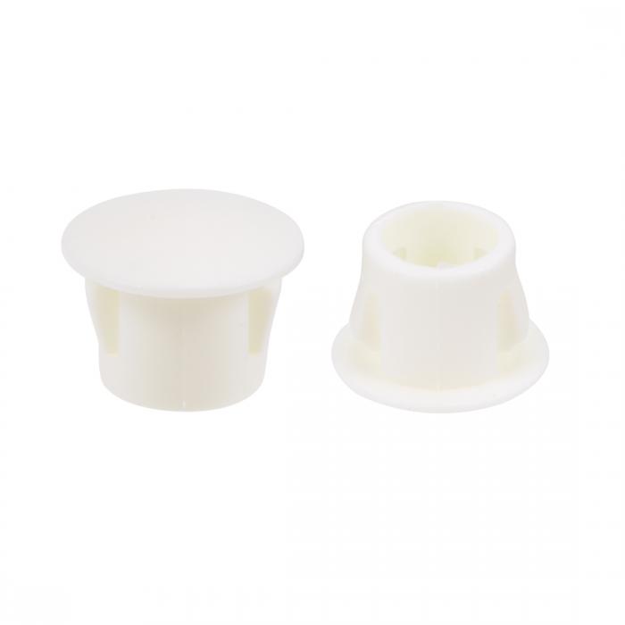 uxcell ホールプラグ プラスチックスナップインロック 穴チューブファスナー カバーフラッシュタイプ パネルプラグ ホワイト 8mm(5/16インチ)