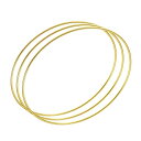 uxcell メタル製フープ リング 外径200mm DIY腕用 マクラメプロジェクト用 3個入