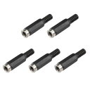 uxcell DC電源コネクタ アダプターカプラー 5.5mm x 2.5mm ストレートメス 5個入り