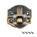 uxcell 21 x 20 x 5mm ボックスラッチ 小型装飾ハス 宝石ケースキャッチ ネジ付き ブロンズ 50個入り