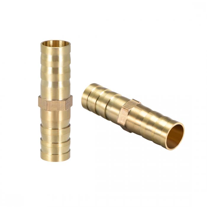 uxcell バーブホースフィッティング 真鍮バーブホース フィッティング ストレート コネクター ジョイナ..