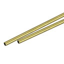 uxcell 真ちゅうラウンドチューブ パイプチューブ 外径3.5 mm 壁厚さ0.25 mm 長さ300 mm 2 個