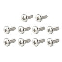 uxcell プラスヘッドボルト M4 x 10mm 304ステンレス鋼製 クロスヘッド ラウンドヘッド 60pcs(4)