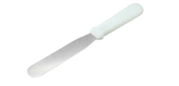 uxcell ストレートアイシングヘラ ステンレス鋼 150mm シルバートーン ホワイト ケーキデコレーティングフロスティングヘラ ベーキング 1個入り