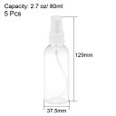 uxcell ファインミストスプレーボトル 2.7 oz/ 80 ml プラスチック製透明ボトル アトマイザーポンプ 3個入り 3