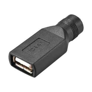 uxcell USBコネクタ USBメス-DC5.5x2.1mmメス 充電バーレルジャック 電源アダプター DC USB充電用 ブラック