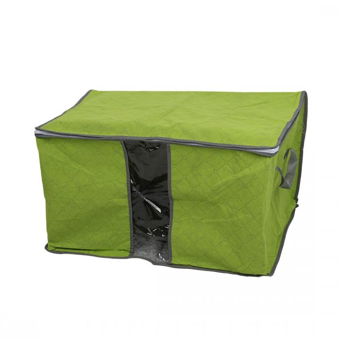 uxcell japanのuxcell 収納ケース 1個セット 3色選べる 60x40x36cm 布団収納ケース 寝具収納ケース 衣類収納ケース 布団収納袋 枕 キルト 保存バッグ｜アングル2