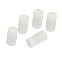 uxcell 液体容器クリア ホワイト プラスチック製の円筒エージェント ボトル10ml 5個