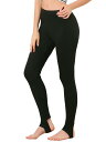 Allegra K レギンス ボーダー ストライプ 弾性 ウエストゴム ハロウィン 衣装 レディース パープル ソリッド XS