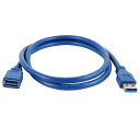 uxcell USB3.0アダプタケーブル m/f延長ケーブル ブルー プラスチック メタル 1M データ転送