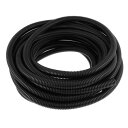 uxcell コルゲートチューブ プラスチック 250g ブラック 20mm 16mm