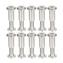 uxcell スクリューポスト ベルトバックル製本ボルトレザー ファスナー炭素鋼 8 mm穴径に適合 オスM6x16 mm 10セット