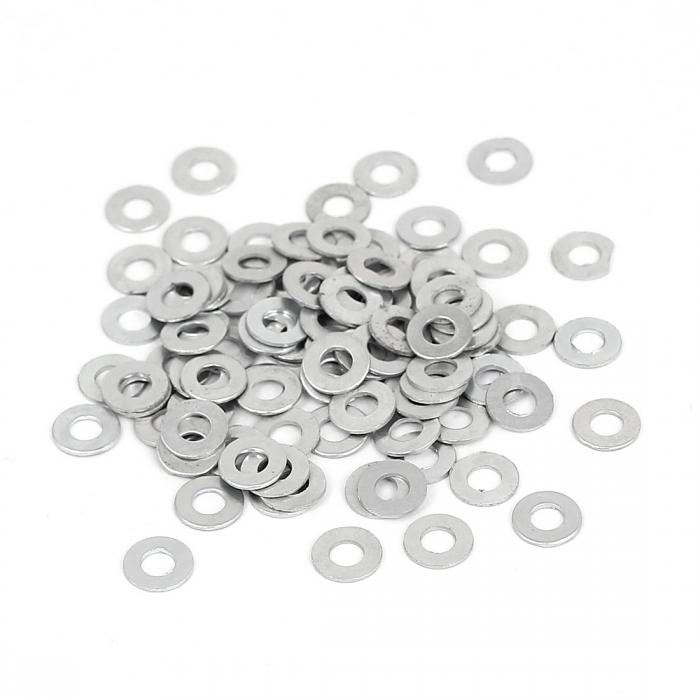 uxcell ファスナーウォッシャー メタル 中国 シルバートーン 丸い フラット スペアパーツ 代替品