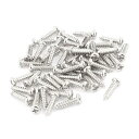 uxcell M2.5x10mm 機械ねじ ステンレススチール パンヘッドファスナー クロスヘッドねじ 50個入り(3)